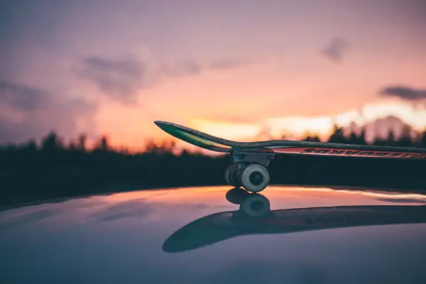 Skate por do sol