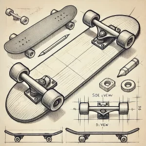 Rascunho de desenho skate